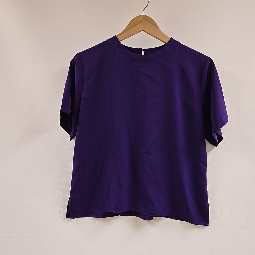 Laura Winston Blouse Top Womens Medium Purple